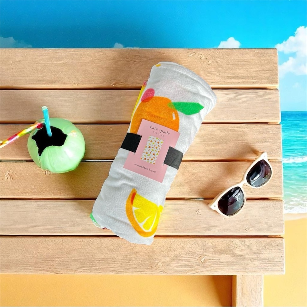 Kate Spade Fresh Fruit Oversized Beach Towel